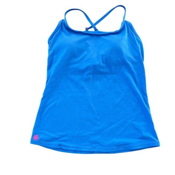 Lululemon Tops - Lilly Pulitzer Luxletic Tank Top Womens S Bright Blue Crisscross Back Bra